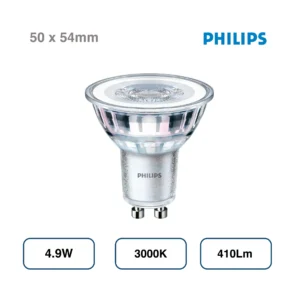 PHILIPS Essential LED 4.9W GU10 Dimmable Bulb